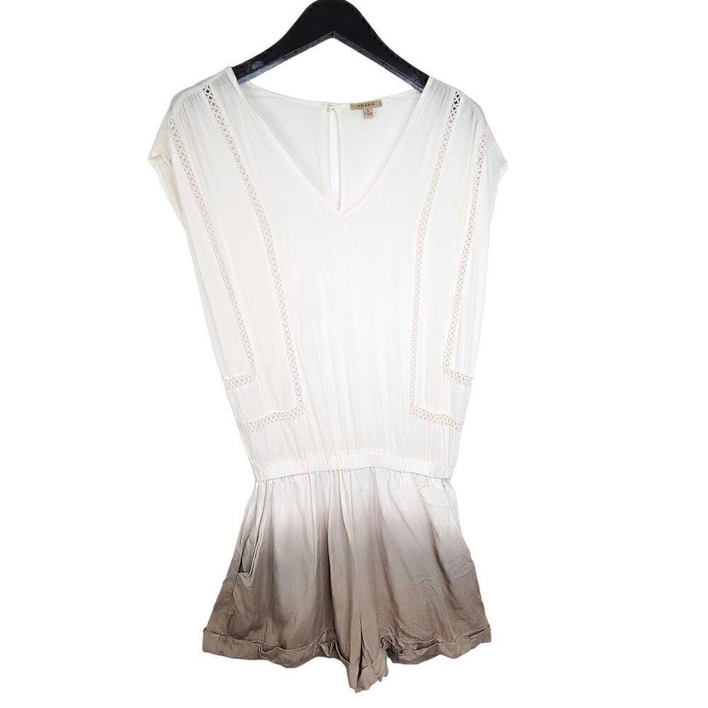 Anama White Forest Green Ombre SOFT Romper